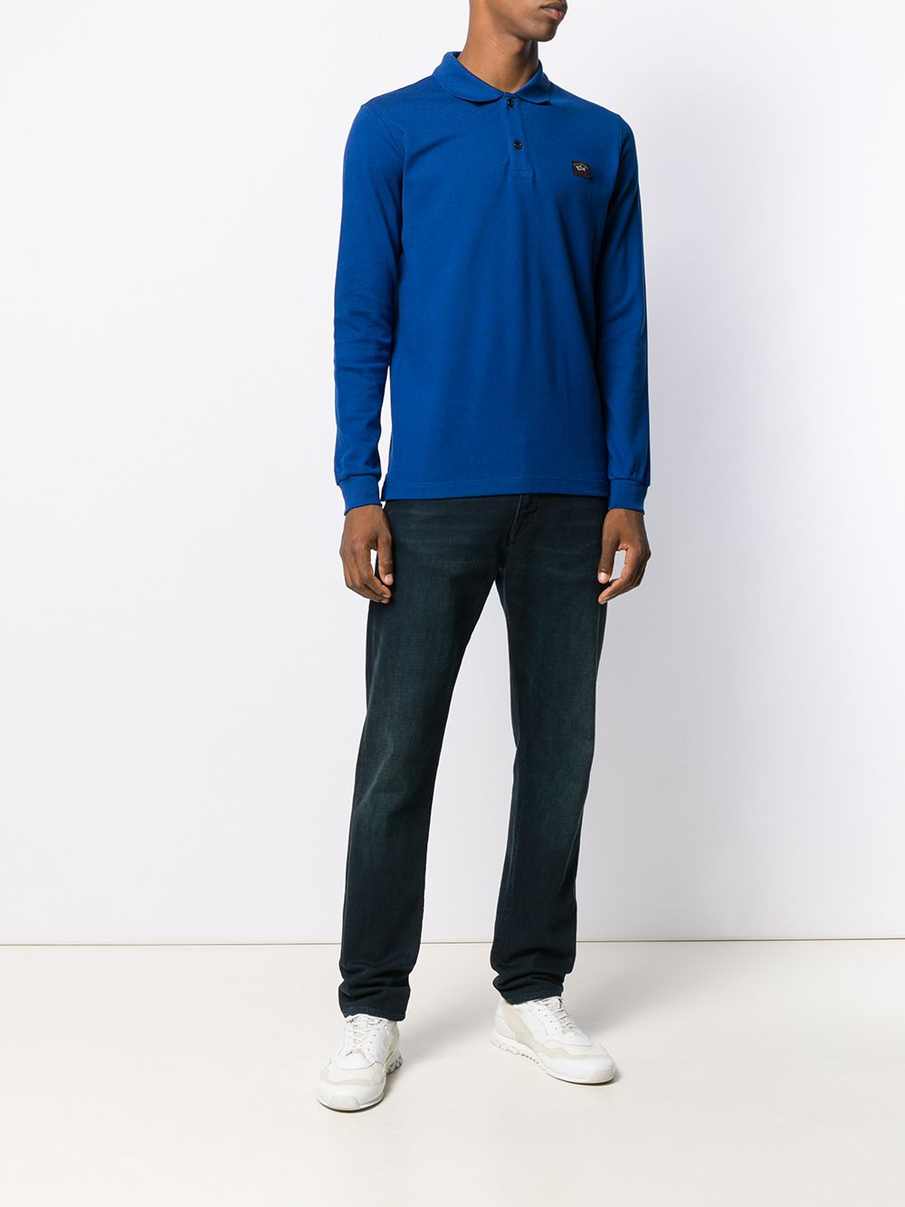 Paul & Shark Poloshirt met geborduurd logo - Blauw