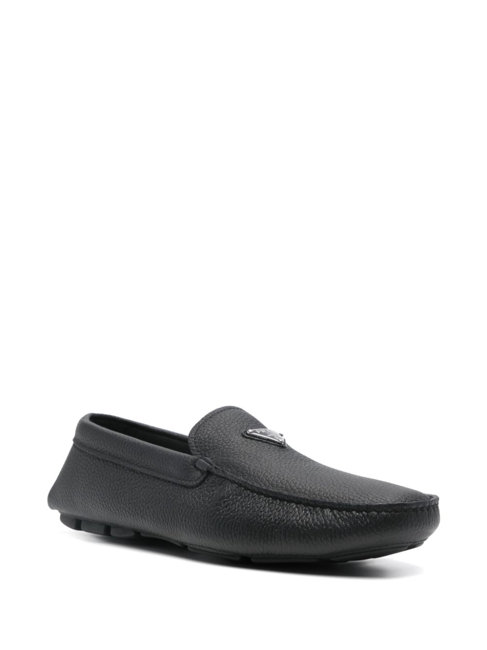 Prada Loafers met triangel-logo - Zwart