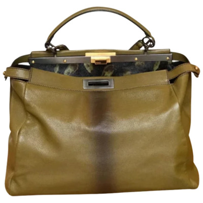 Pre-owned Leather fendi-bags Fendi Vintage , Green , Dames