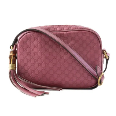 Pre-owned Leather gucci-bags Gucci Vintage , Pink , Dames