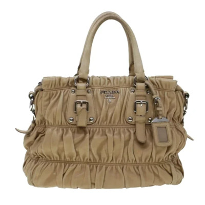 Pre-owned Leather prada-bags Prada Vintage , Beige , Dames