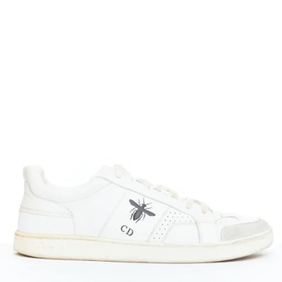 Pre-owned Leather sneakers Dior Vintage , White , Dames