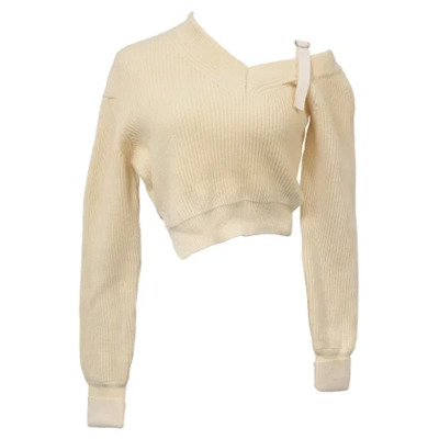 Pre-owned Wool outerwear Jacquemus Pre-owned , Beige , Dames