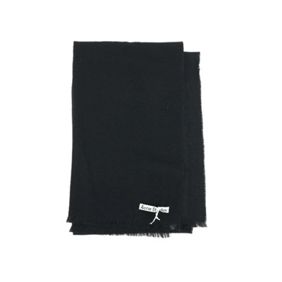 Pre-owned Wool scarves Acne Studios Pre-owned , Black , Dames