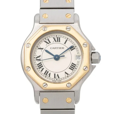 Pre-owned Yellow Gold watches Cartier Vintage , Gray , Dames