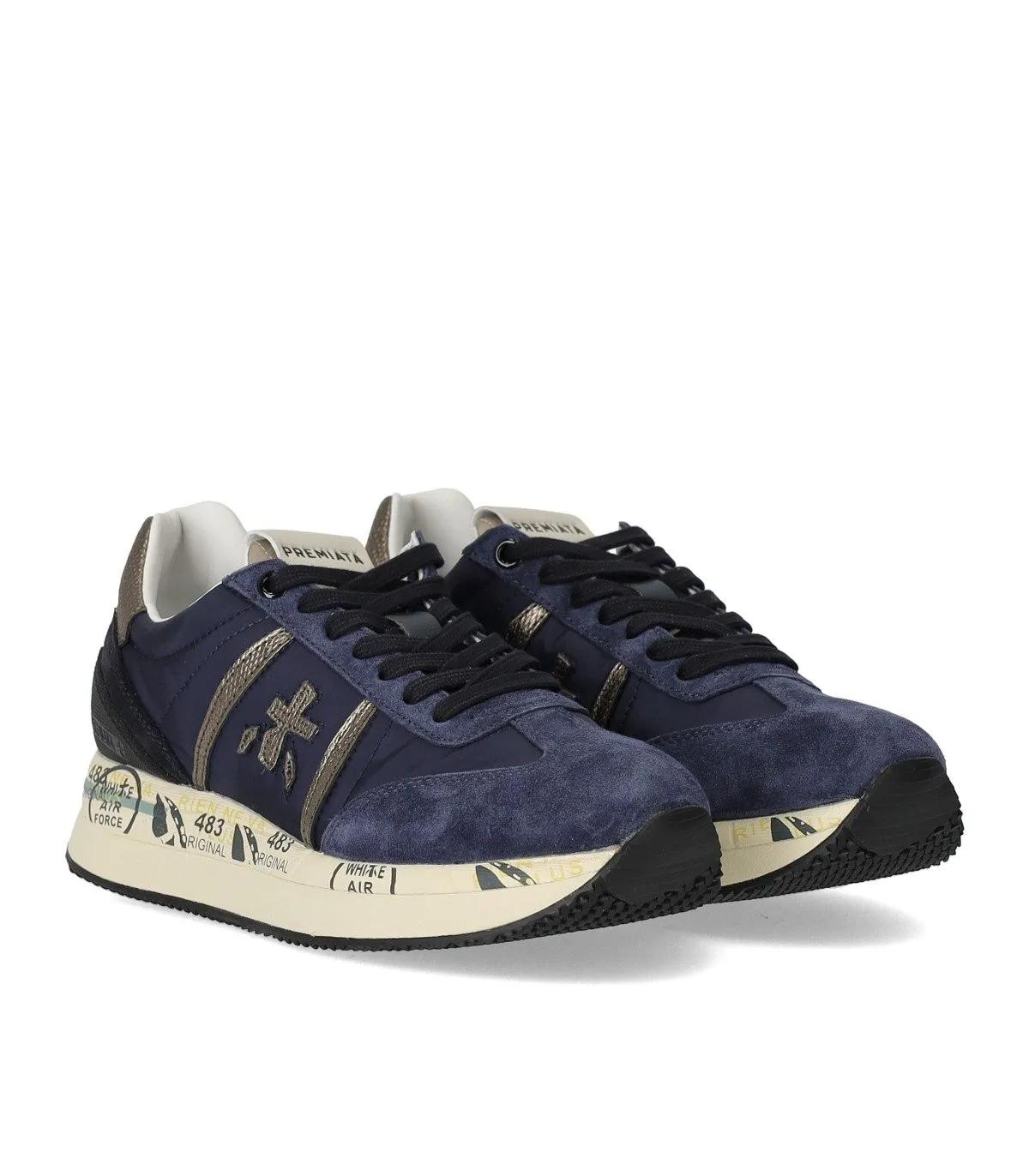 Premiata Low-Top Sneakers - PREMIATA CONNY 6981 SNEAKER in blauw