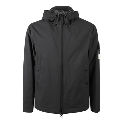 Puffer Jacket Stone Island , Black , Heren