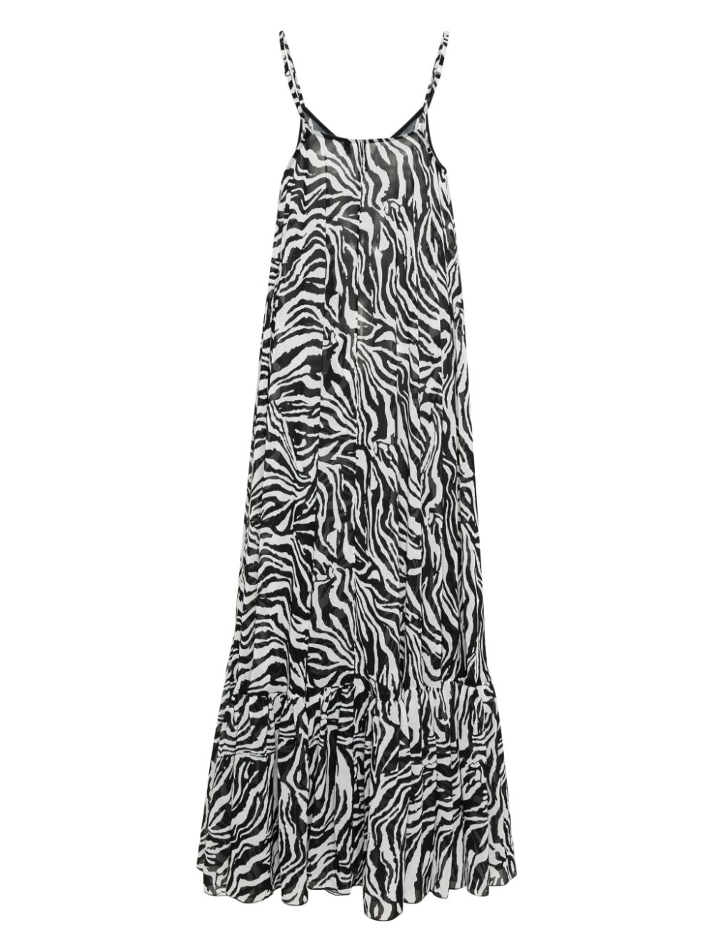 ROTATE BIRGER CHRISTENSEN x Reina Olga maxi-jurk met zebraprint - Zwart