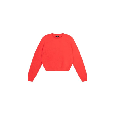 Rode Mohair Look Oversized Trui Alix The Label , Red , Dames