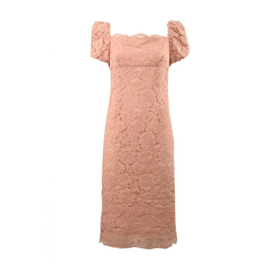 Romantische kanten midi-jurk Pinko , Pink , Dames