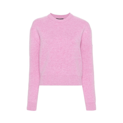 Roze Logo Appliqué Trui Balenciaga , Pink , Dames