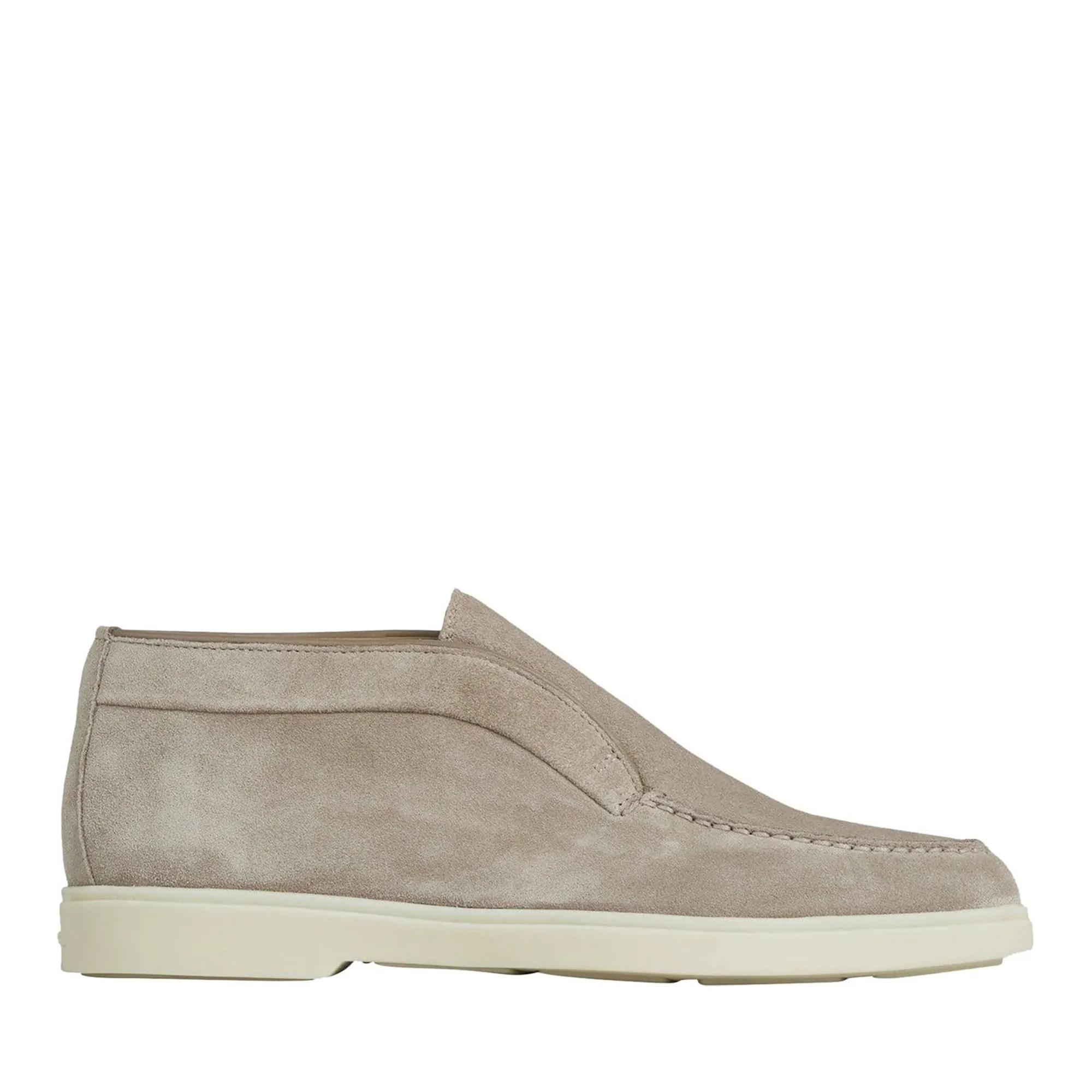 Santoni Ballerinas - Dessert Leather Ankle Boots in taupe