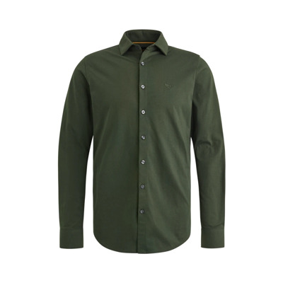 Satin Jersey Overhemd met Kent Kraag PME Legend , Green , Heren