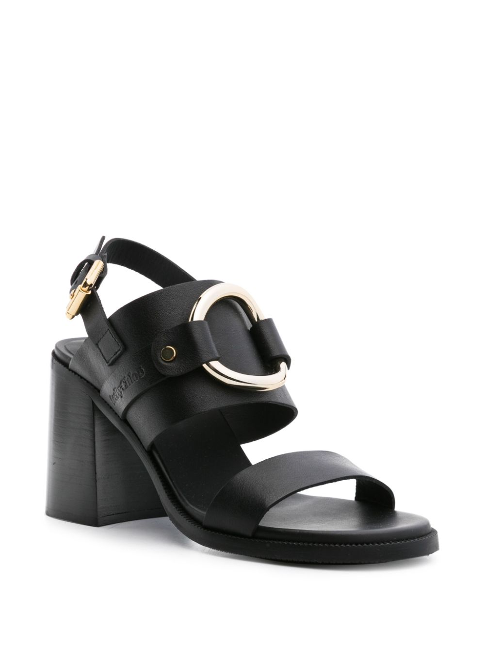 See by Chloé Leren slingback sandalen - Zwart