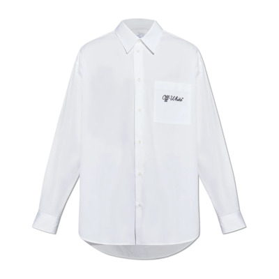 Shirt met logo Off White , White , Heren