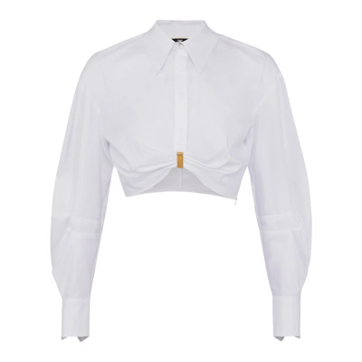 Stijlvolle Blouses Collectie Elisabetta Franchi , White , Dames