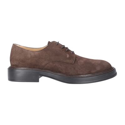 Stijlvolle Derby Schoenen van Veloursleer Tod's , Brown , Heren