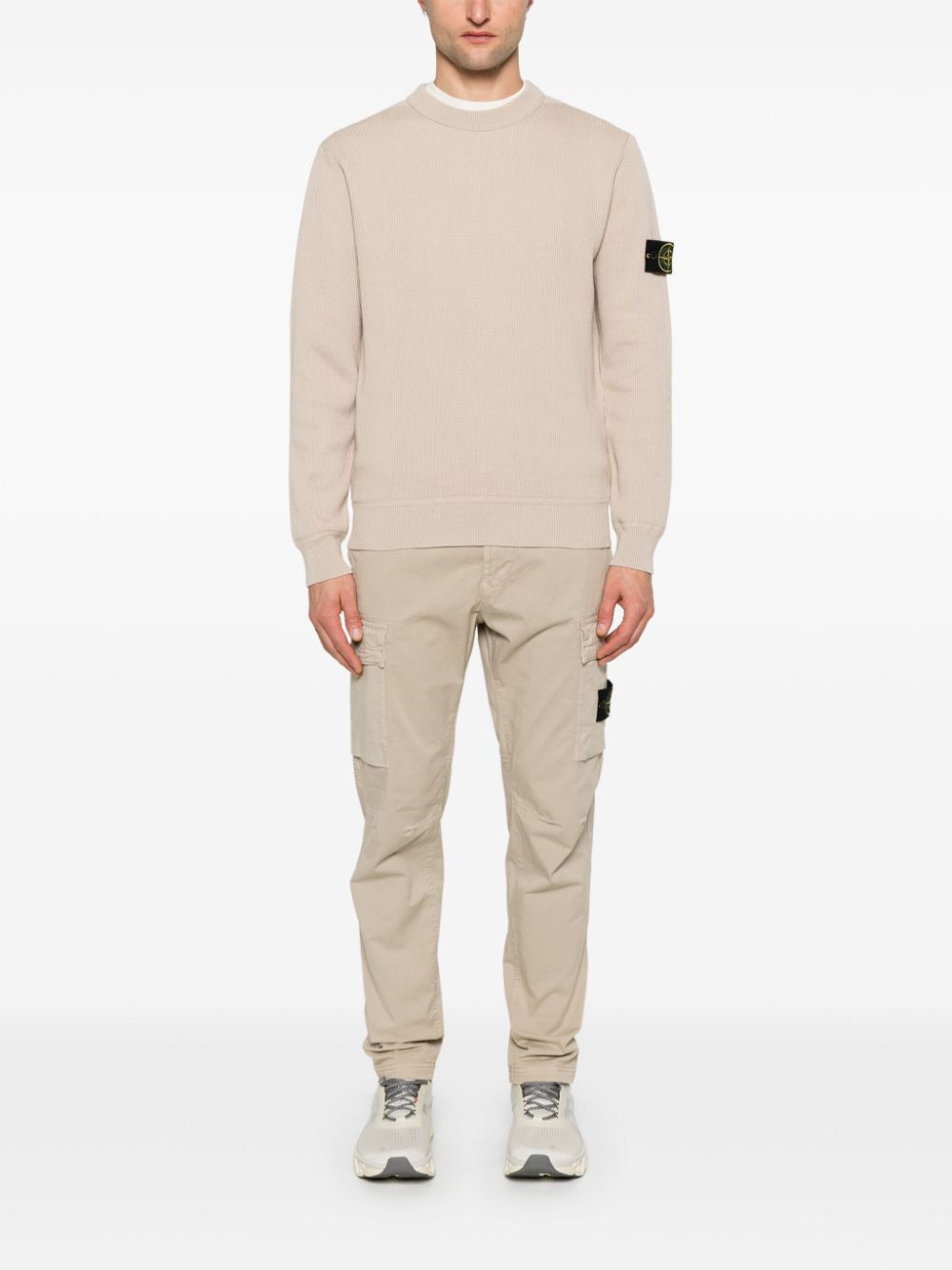 Stone Island Broek met Compass-logopatch - Beige