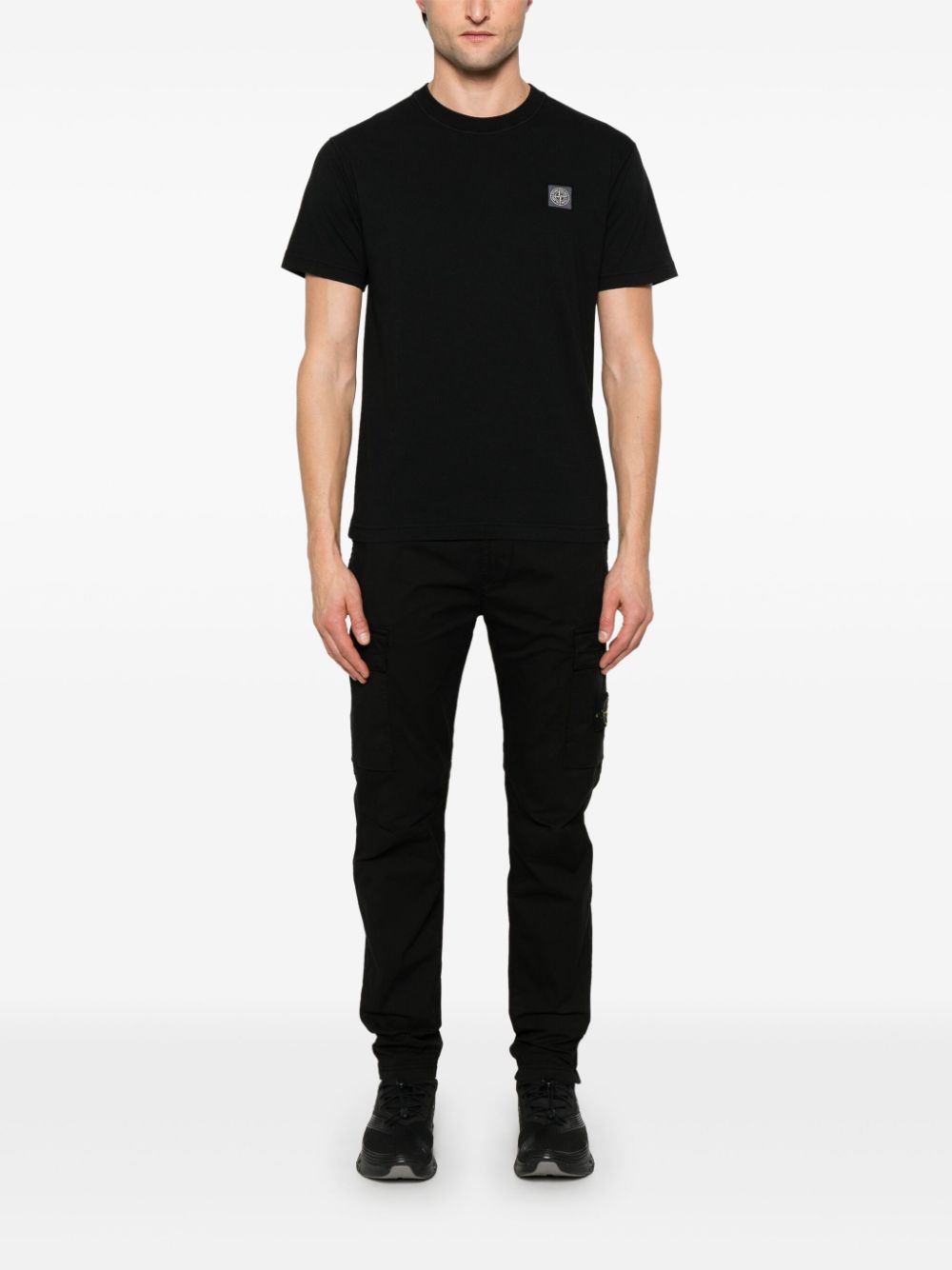 Stone Island Broek met Compass-logopatch - Zwart