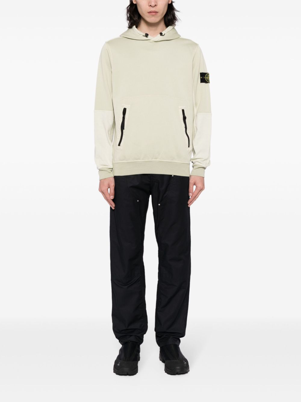 Stone Island Hoodie met Compass-logopatch - Groen