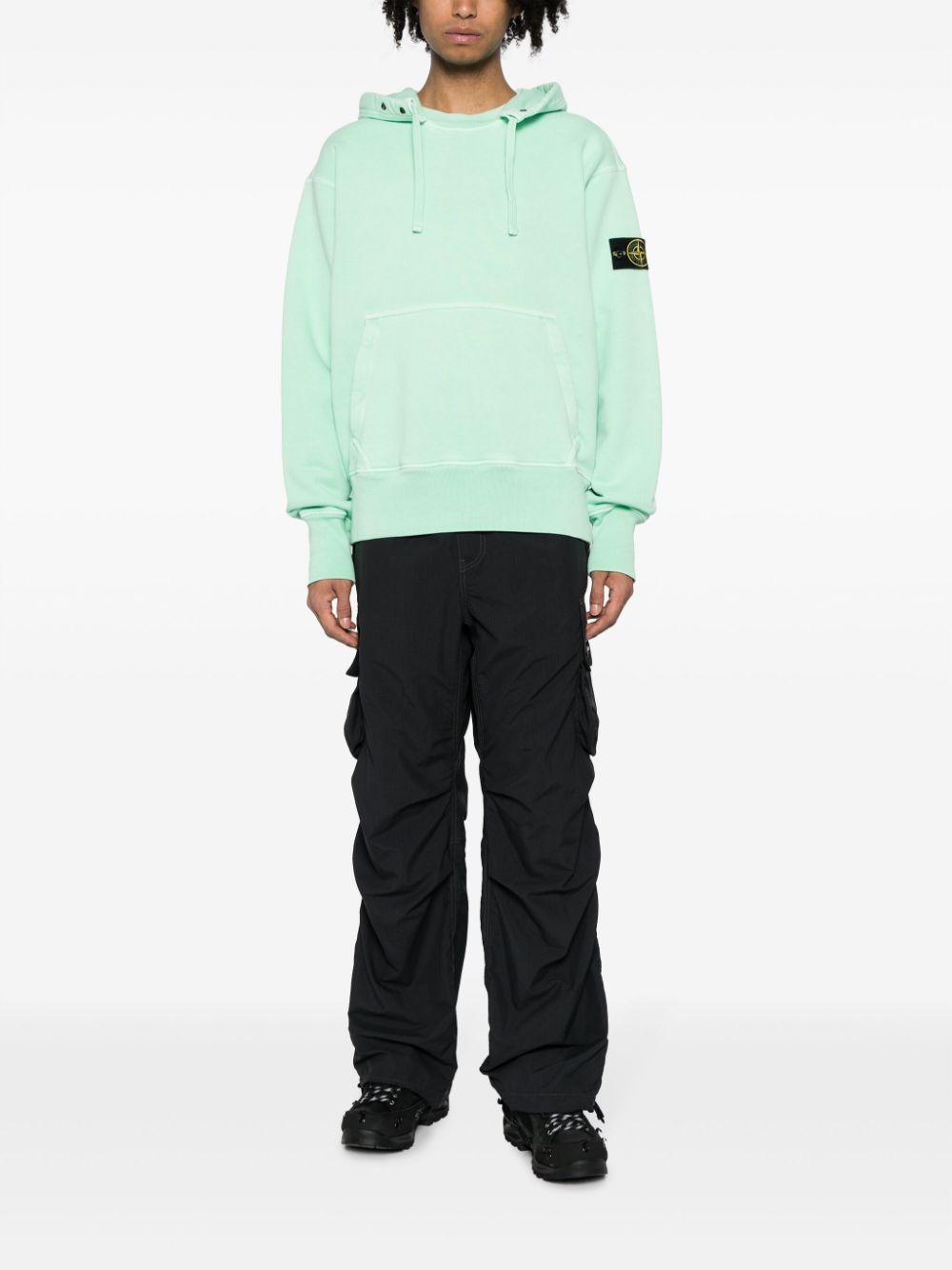 Stone Island Hoodie met Compass-logopatch - Groen