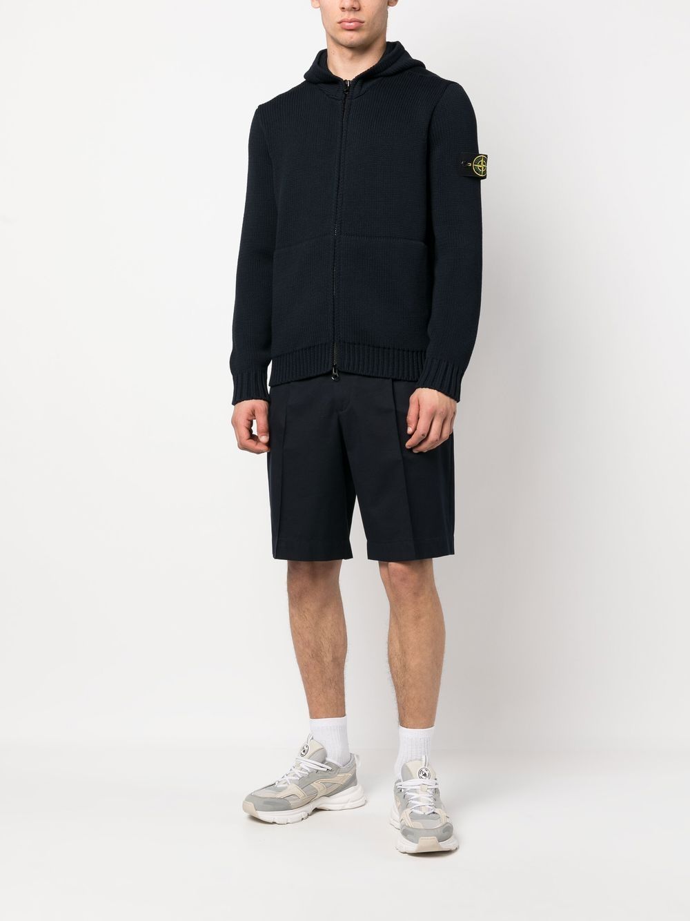 Stone Island Hoodie met rits - Blauw