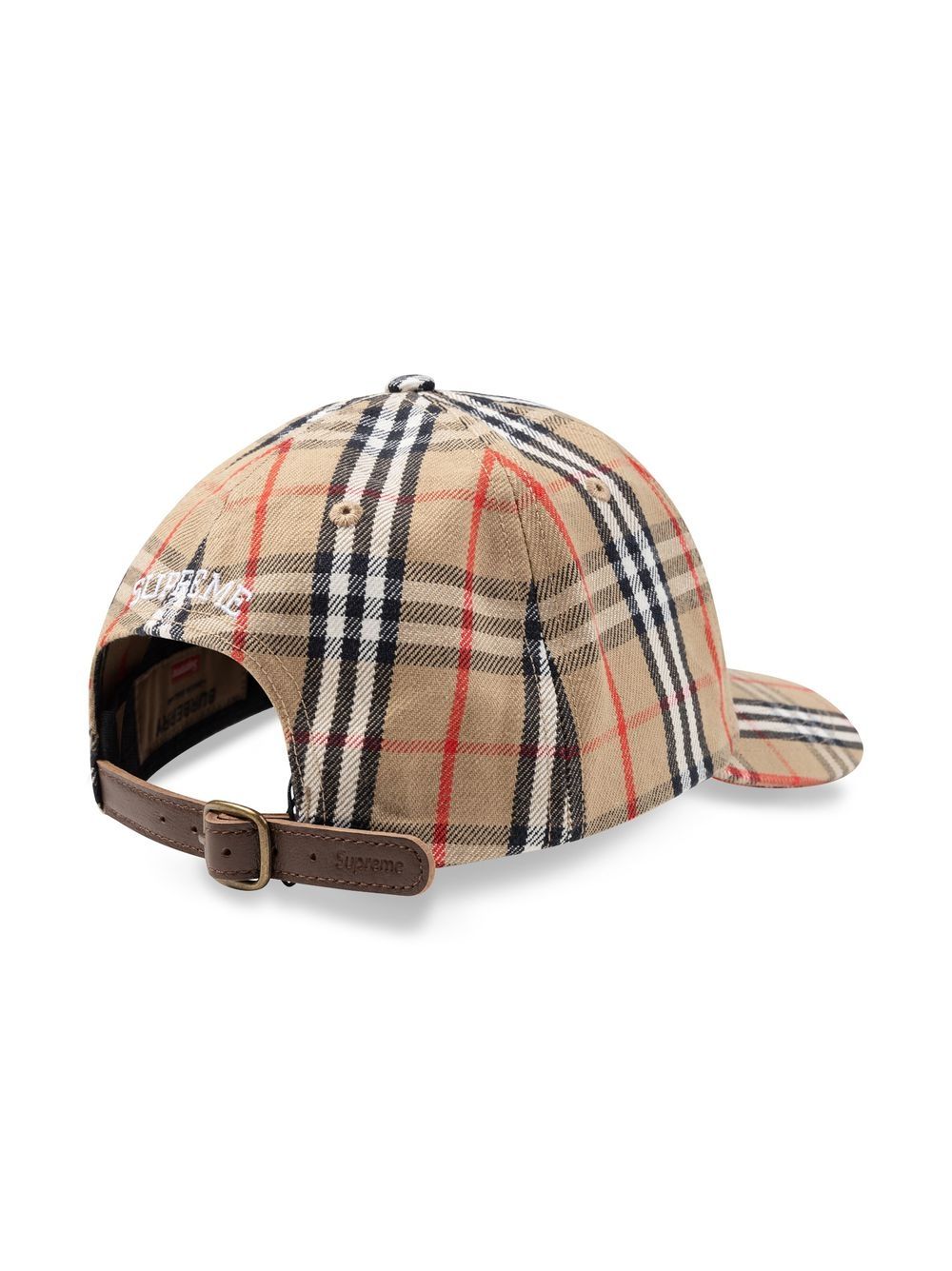 Supreme x Burberry pet met vlakken - Bruin