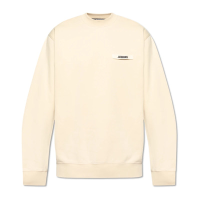 Sweatshirt met logo Jacquemus , Beige , Heren