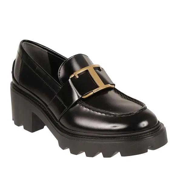 Tod's Loafers - Black Patent Leather Logo-Plaque 60Mm Loafers in zwart