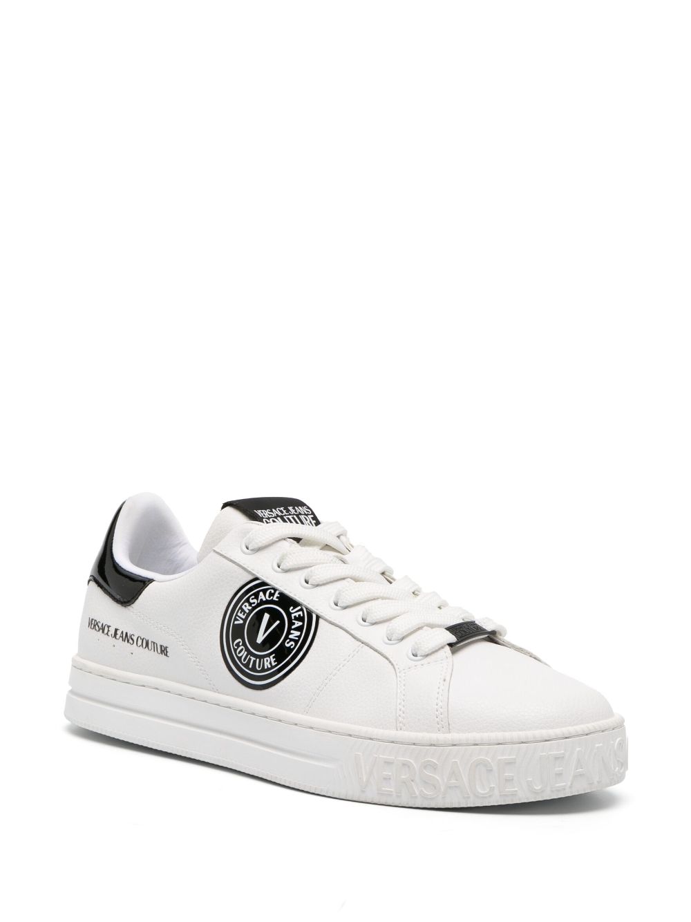 Versace Jeans Couture Sneakers met logopatch - Wit