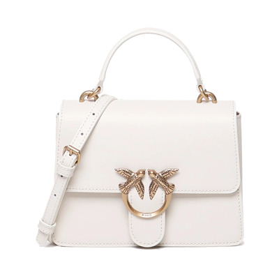 Witte Love Tas met Top Handvat Pinko , White , Dames