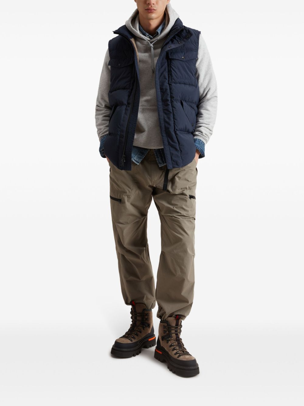 Woolrich Bodywarmer met geverfd effect - Blauw