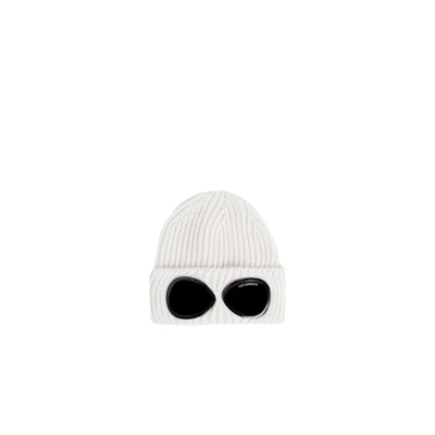 Zachte Merinowollen Beanie C.p. Company , White , Heren