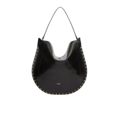 Zachte leren hobo tas met afneembare etui Isabel Marant , Black , Dames