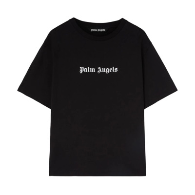 Zwart T-shirt Polo Combo Palm Angels , Black , Heren