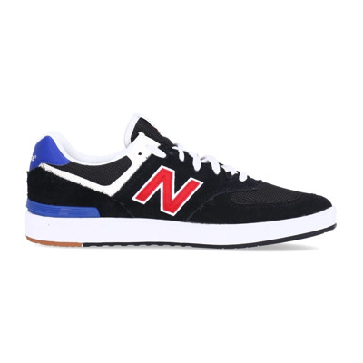 Zwart/Rode Sneakers 574 Vetersluiting New Balance , Multicolor , Heren