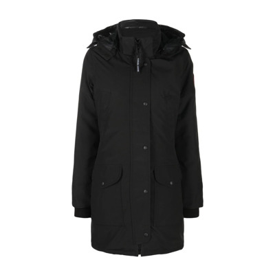 Zwarte Gewatteerde Jas met Afneembare Capuchon Canada Goose , Black , Dames