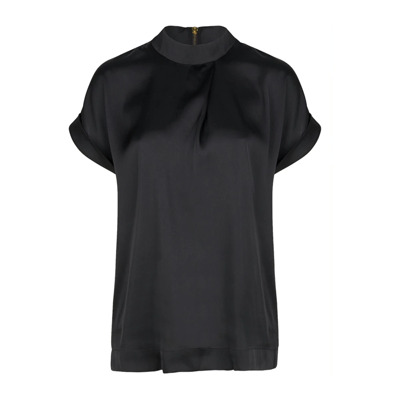 Zwarte Opium Blouse voor Werk en Feest Dante 6 , Black , Dames