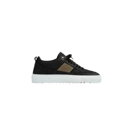 Zwarte Sportieve Sneaker met Luxe Details Mason Garments , Black , Heren