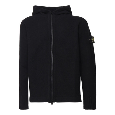 Zwarte Sweater Maglia Stone Island , Black , Heren