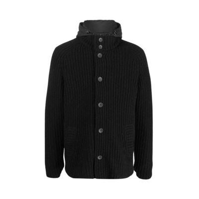 Zwarte Wollen Bomberjack Herno , Black , Heren