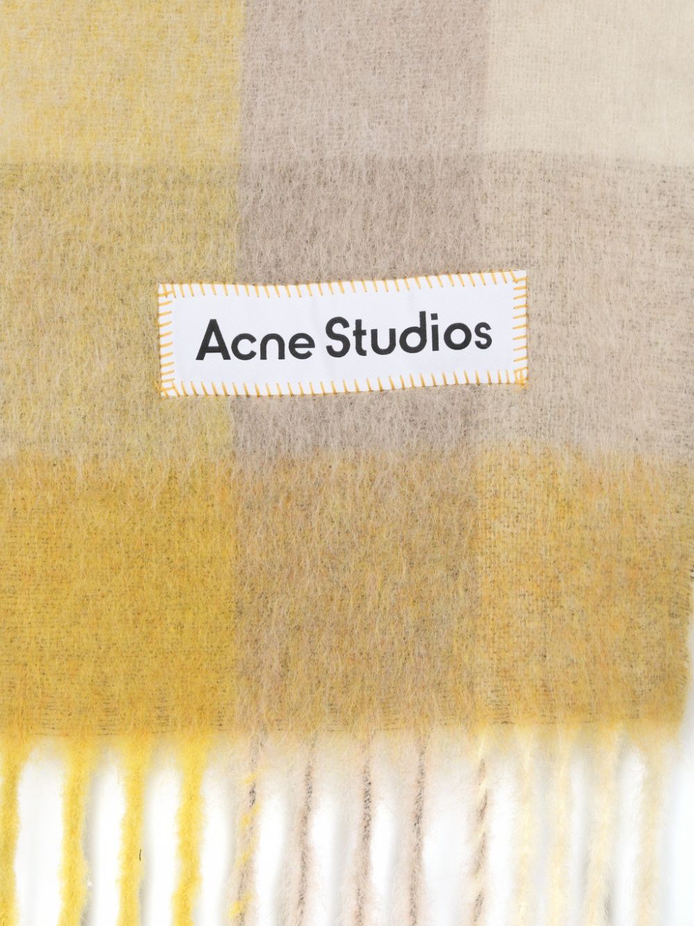 Acne Studios Geruite sjaal - Beige