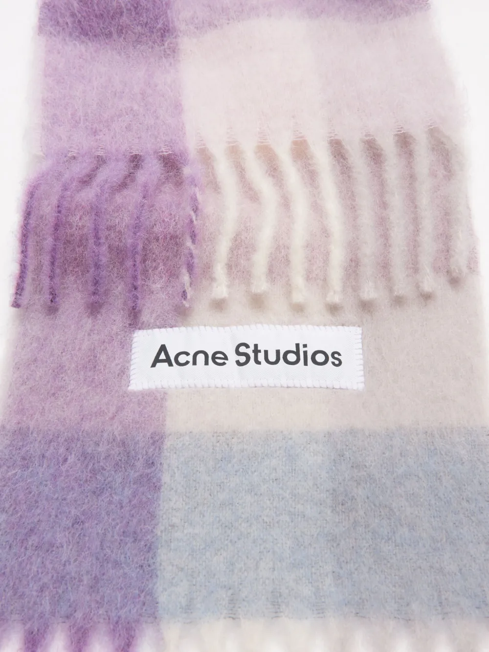 Acne Studios Geruite sjaal - Paars