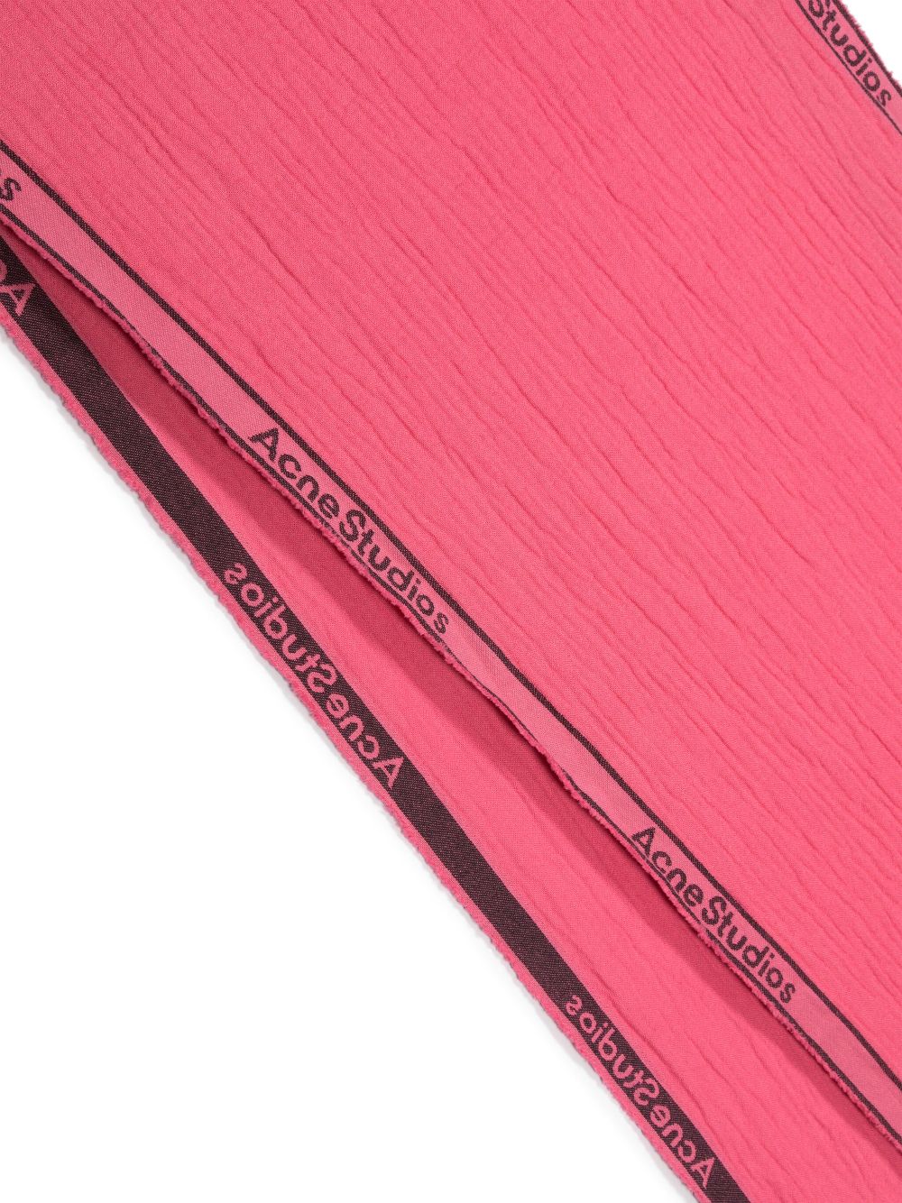 Acne Studios Seersucker sjaal met jacquard-logo - Roze