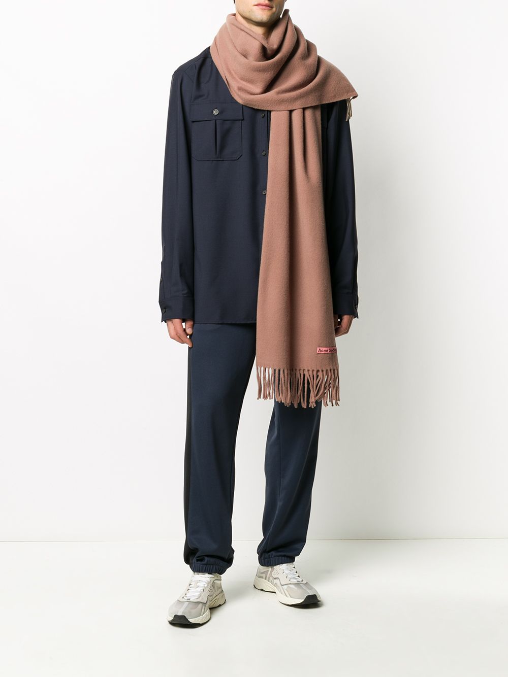 Acne Studios Sjaal met franje - Beige