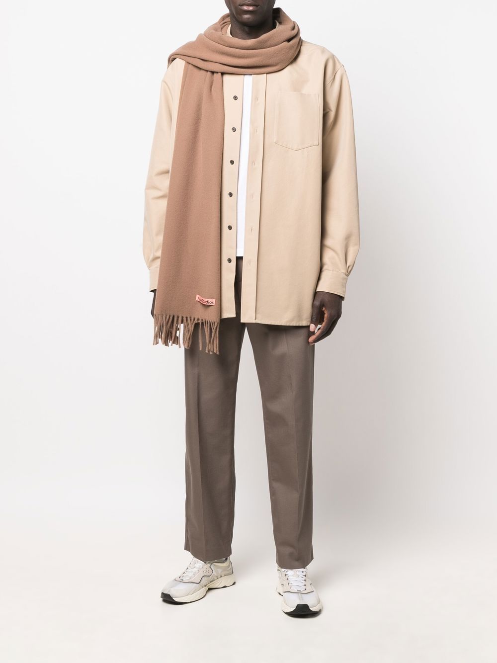 Acne Studios Sjaal met franje - Bruin