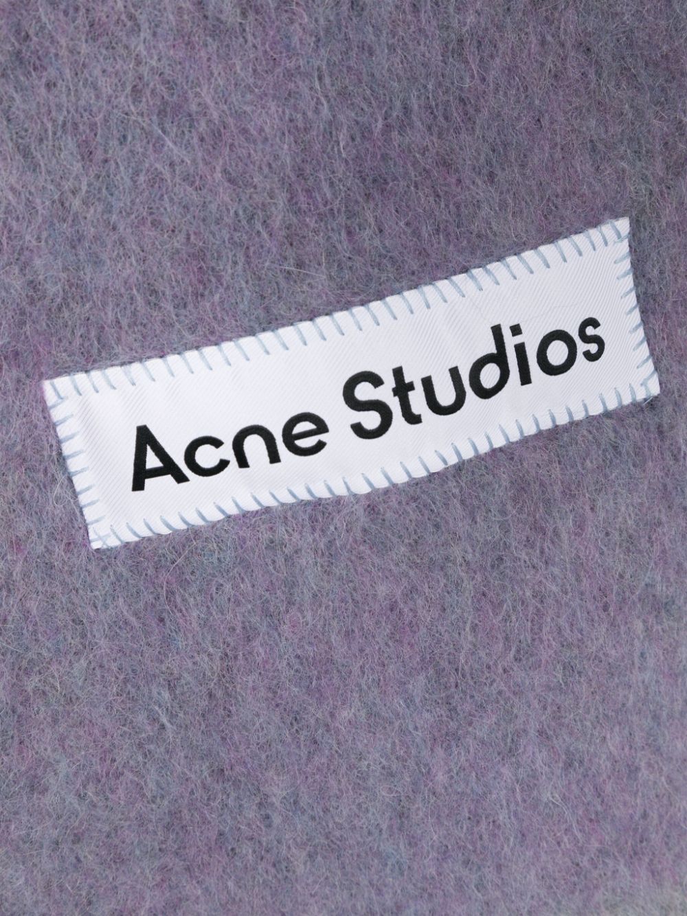 Acne Studios Sjaal met franjes en logopatch - Paars