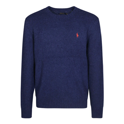 Alpaca Crewneck Sweater Polo Ralph Lauren , Blue , Heren