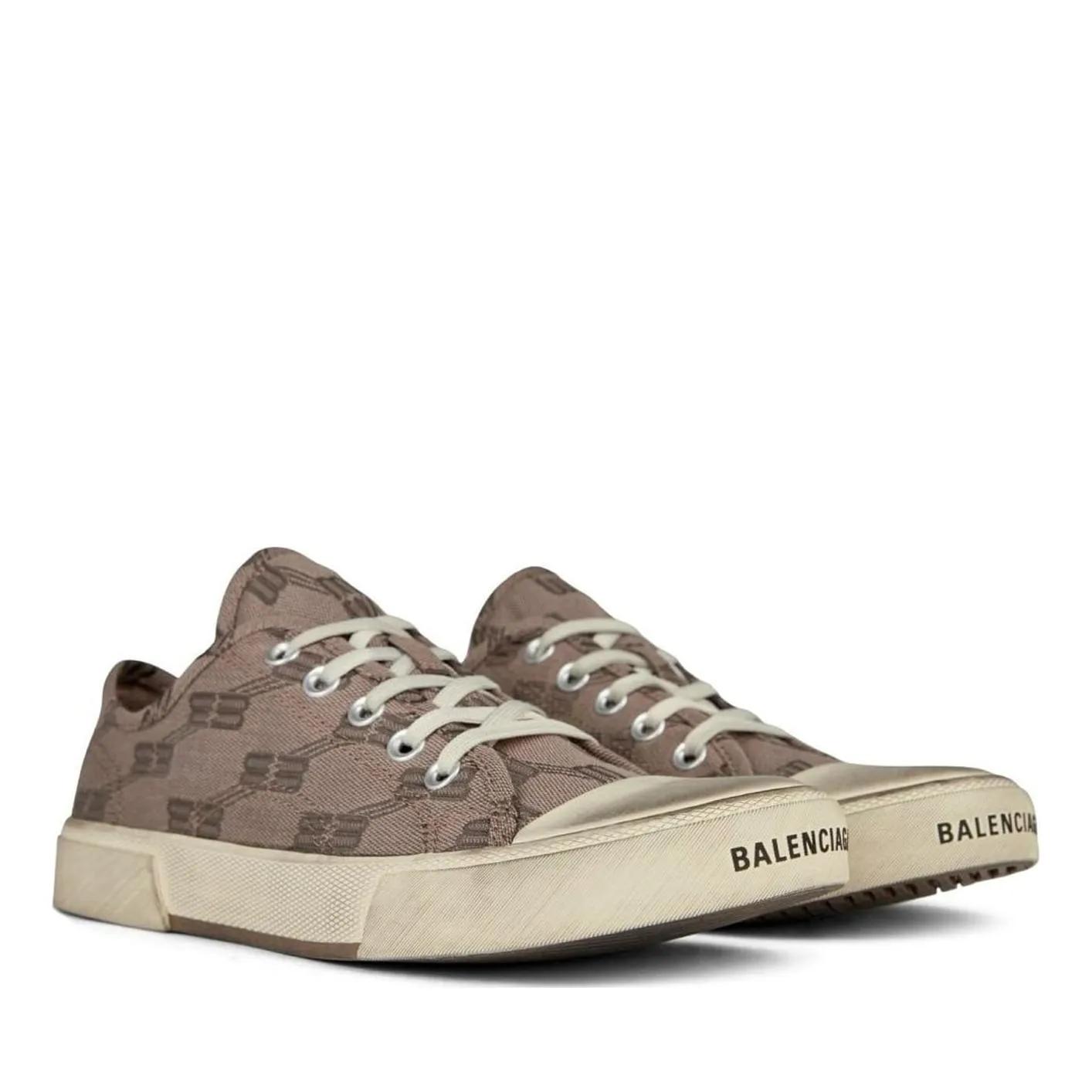 Balenciaga Sneakers - Paris Bb Monogram Low Sneakers in bruin