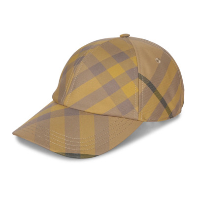 Baseball Cap met Gebogen Klep Burberry , Beige , Heren